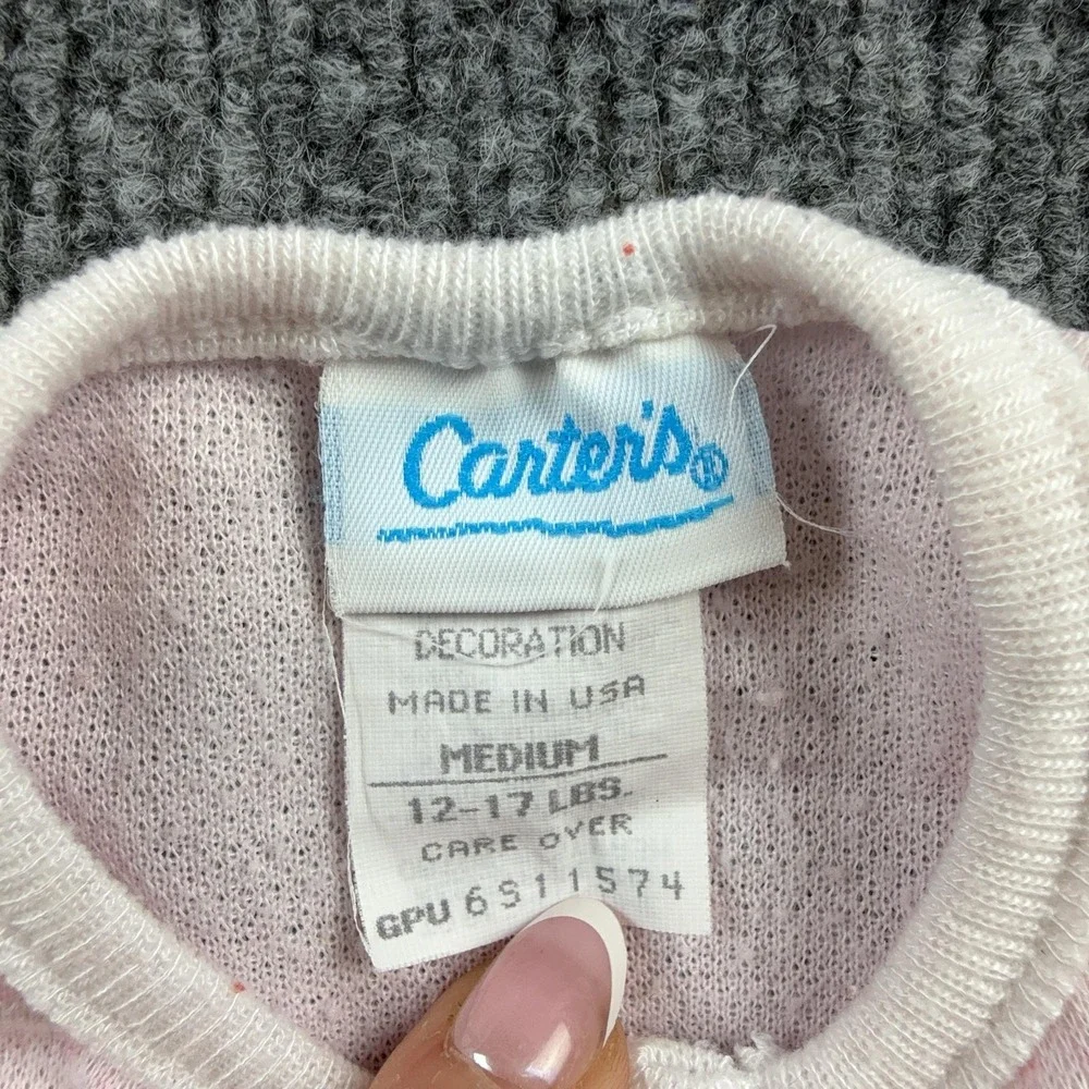 Vintage Carter's One Piece Baby Girls 3-6M Pink Ruffle Babydoll Footed Romper